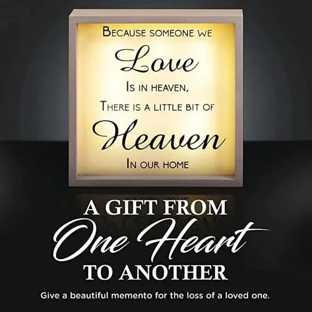 Feather Blossom Memorial Light Because Someone We Love Is In Heaven In Our Home